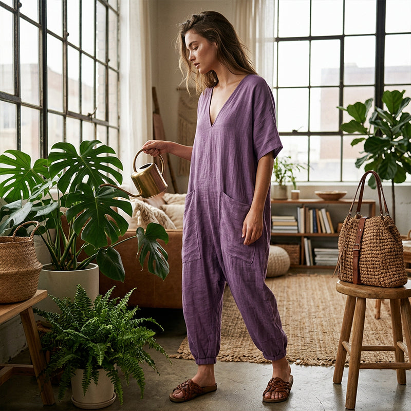 Freda – Relaxed Everyday Woven Jumpsuit