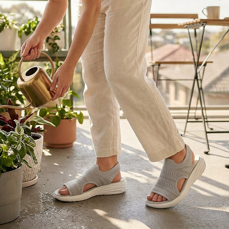 Gladys – Breathable Knit Platform Sandals