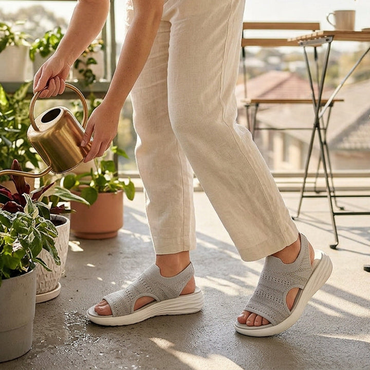 Gladys – Breathable Knit Platform Sandals