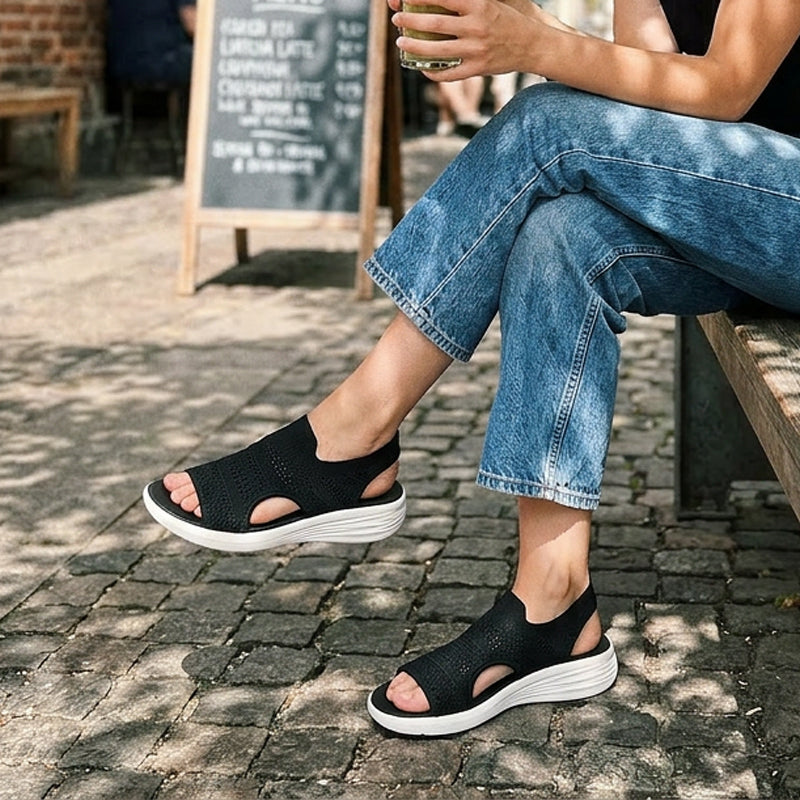 Gladys – Breathable Knit Platform Sandals