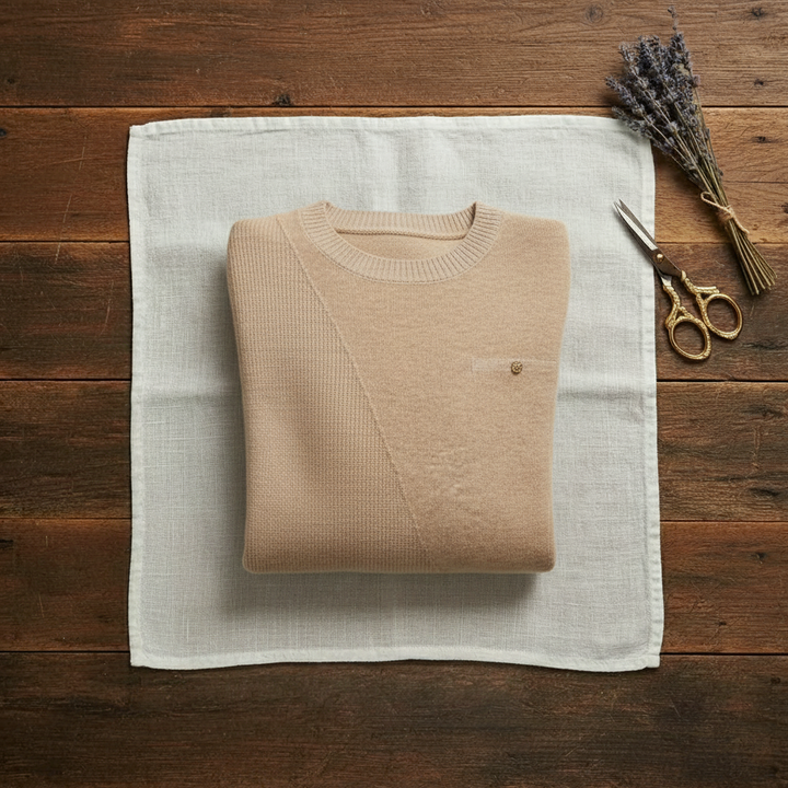 Iris – Crew Neck Jumper with Contrast Trim