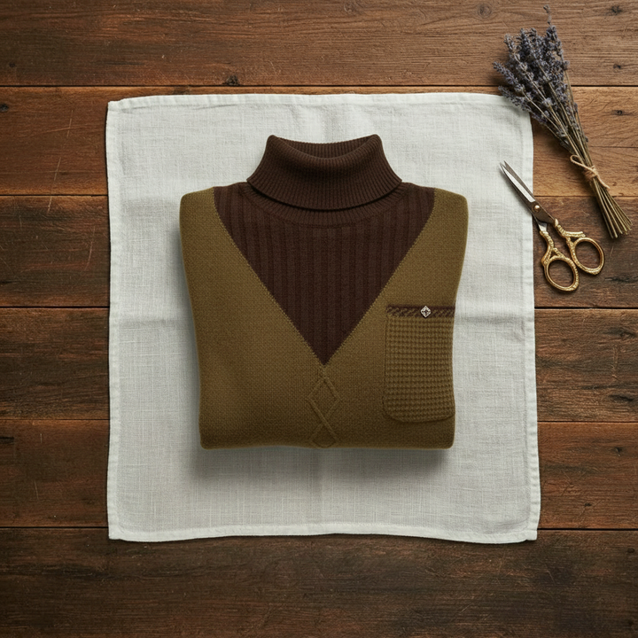 Doris – V-Neck Knit Jumper with Chest Pocket