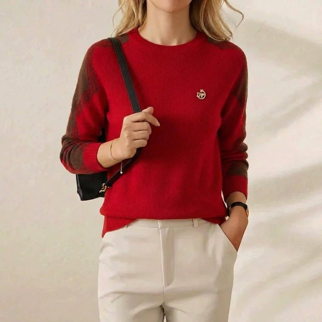 Jennifer – Contrast Sleeve Knit Jumper