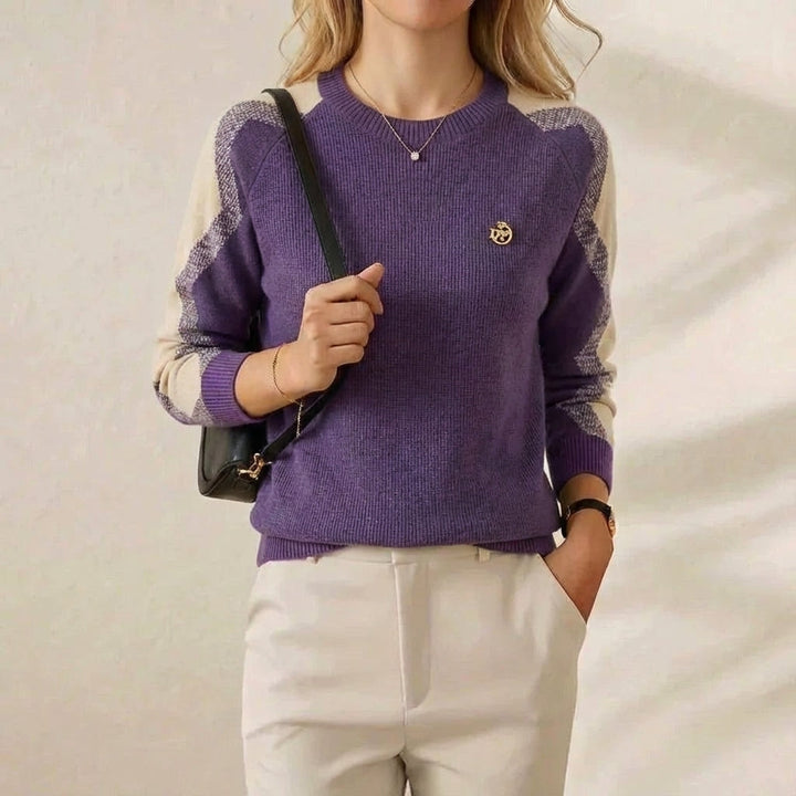 Jennifer – Contrast Sleeve Knit Jumper