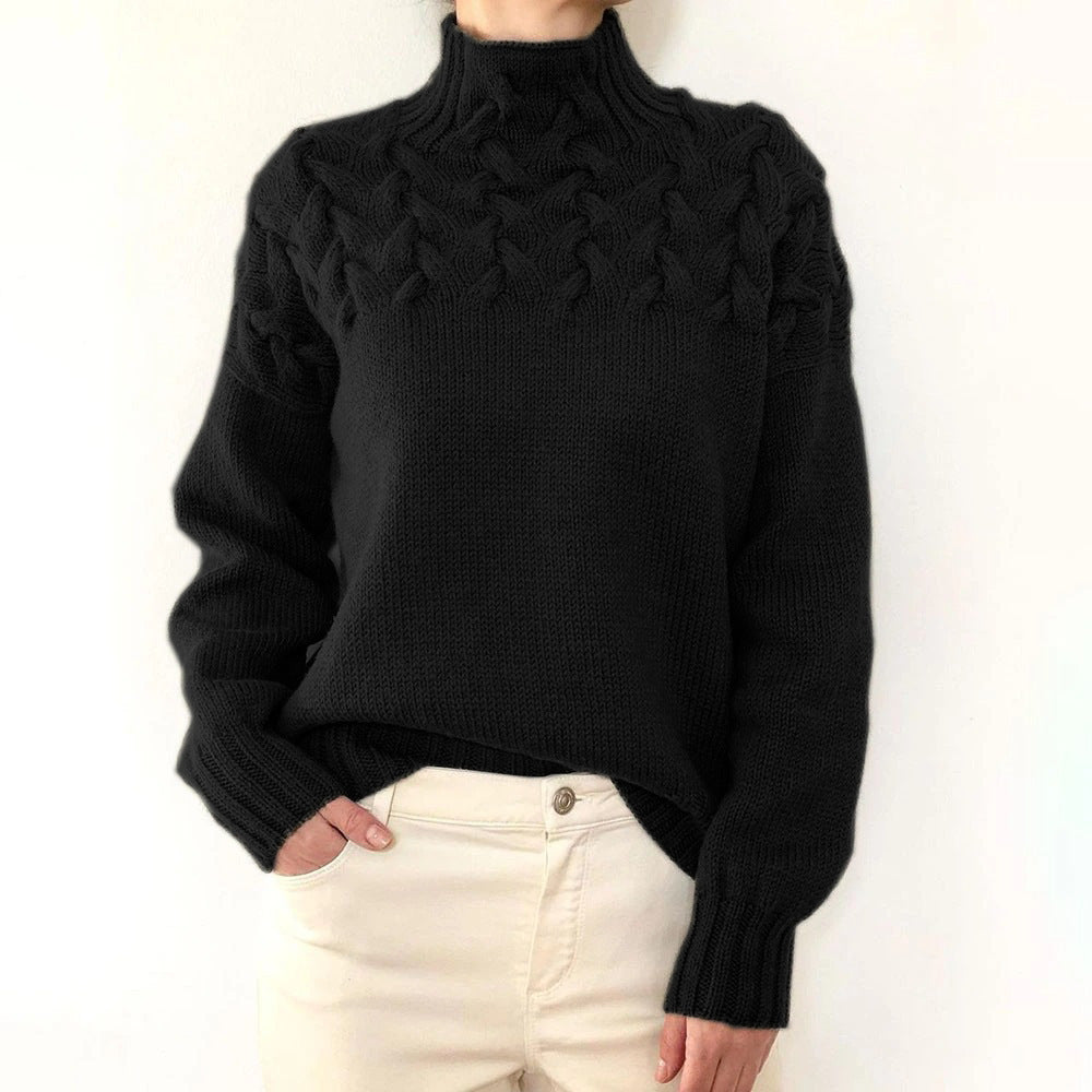 Hazel – Cable-Knit Turtleneck Jumper