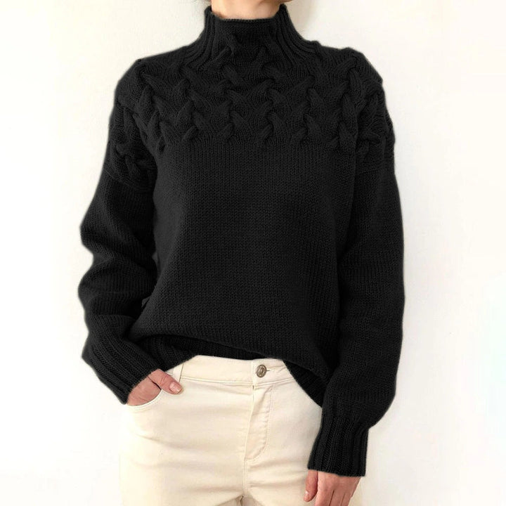 Hazel – Cable-Knit Turtleneck Jumper